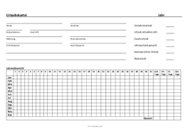 Vergessen sie nicht, lesezeichen zu setzen kaufvertrag tiere vorlage katze mit ctrl + d. Urlaubskartei Mit Jahresuberblick Pdf Vorlage Zum Ausdrucken