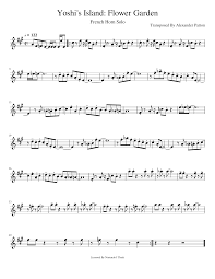 Yoshi S Island Flower Garden Sheet Music For French Horn Solo Download And Print In Pdf Or Midi Free Sheet Music Musescore Com