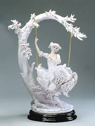 Giuseppe Armani Young Lady On Swing Wedding Sculpture Porcelain Art Porcelain Ceramics