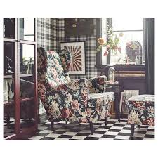 Strandmon Wing Chair Lingbo Multicolor Ikea Ikea Quality Chairs Wing Chair