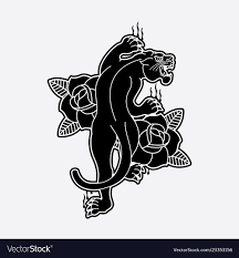 Design Black Panther Tattoo Old School Download A Free Preview Or High Quality Adobe Illustrator In 2020 Black Panther Tattoo Panther Tattoo Old School Tattoo Designs
