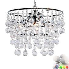 Hänge Leuchte Kristalle Fernbedienung Lampe Kronleuchter Im Set Inklusive Rgb Led Leuchtmittel