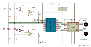The circuit diagram of part 2 is shown below. Line Follower Robot Using Arduino Arduino Circuit Circuit Diagram Diagram