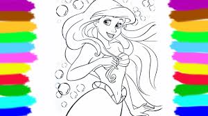 Jouer au jeu coloriage princesse disney : Comment Colorier Princesse Disney Ariel How To Draw Disney Ariel Princess Youtube