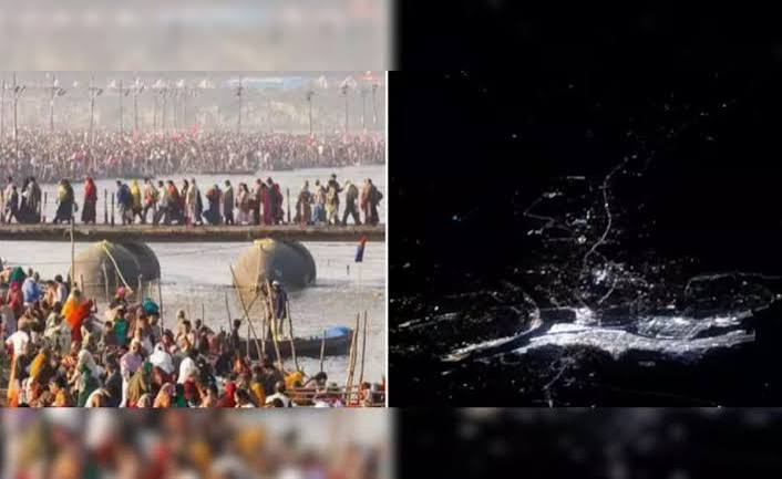 अंतरिक्ष से दिखा संगम नगरी का जगमगाता नजारा, NASA एस्ट्रोनॉट ने शेयर की खूबसूरत तस्वीरें | Nasa Astronaut Shares Picture Watch How Does Maha Kumbha Look From Space - NDTV India