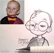 Most of the times people reference this type of cartoon drawing as fleischer cartoons since the art style was heavily used by fleischer studios. 50 Beautiful Photo To Cartoon Drawings By Robert Dejesus