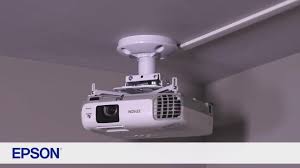Ceiling projector mounts, which are dependent on what's already on the ceiling in the room and what height the projector needs to be at. Should My Projector Go On A Shelf Or The Ceiling Epson Australia