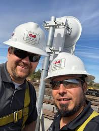 Say hi🖐️ to IT Specialists Travis Poulsen and Brandon Nygard setting up  connectivity for a site in Blytheville, Arkansas. #weareCVE  #structuredcabling #teledata #multimedia #audiovisual #DAS #crestron