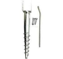 American Ground Screw U-Model 4x4 Post Mount Ground Screw, Hot-Dipped  Galvanized Steel
