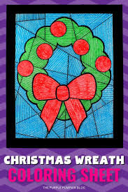 Coloring pages are fun for children of all ages and are a great educational tool that helps children develop fine motor skills, creativity and color recognition! Free Printable Christmas Wreath Coloring Sheet Line Study Activity