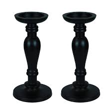 Pillar candle holder manufacturers & wholesalers. Black Gothic Wood Carved Pillar Candle Sticks Holders 28 Cm Height Suitable For Pillar Candles Upto 7cm Diameter Buy Online In Bahamas At Bahamas Desertcart Com Productid 148196563
