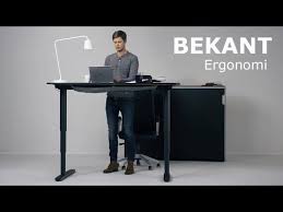 Bekant This New Ikea Desk Goes From Sit To Stand With The Push Of A Button Ikea Schreibtisch Stehschreibtisch Und Stehpult
