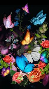 Zedge™ wallpapers & ringtones mod: Download Easter Garden Wallpaper By Winstonsmom F3 Free On Zedge Now Browse Mil Butterfly Art Painting Flower Iphone Wallpaper Purple Butterfly Wallpaper