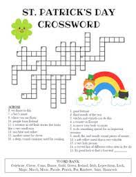 Maybe you would like to learn more about one of these? St Patrick S Day Crossword Puzzle Color And Bw Versions Tpt