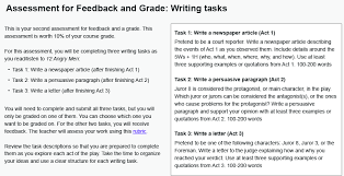 Examples of writing a newspaper article. Solved Assessment For Feedback And Grade Writing Tasks T Chegg Com