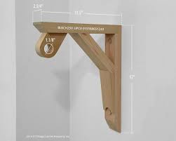 Single Shelf Support Bracket With A Closet Rod Setting Attached A Unique Wardrobe Rack Hardware Blbch250 Coat Rack Shelf Wooden Closet Shelves