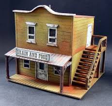 Rurk S Steam Factory Batiments Old West 3 Et Figs Maison En Batonnet Cabane Vintage Maisons Western