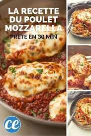 Rapide Facile Et Trop Bon La Recette Du Poulet Mozzarella A La Sauce Tomate Recettes De Cuisine Recette Poulet Poulet Mozzarella