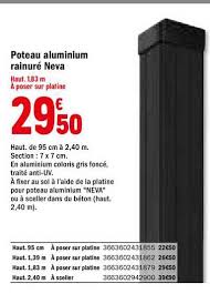Maybe you would like to learn more about one of these? Offre Poteau Aluminium Rainure Neva Chez Brico Depot