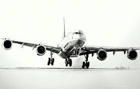 Pencil Drawing Airbus A340 Airplane Drawing Airplane Illustration Airplane Sketch