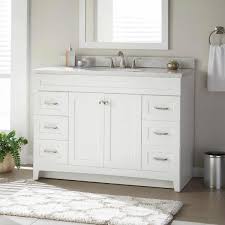Discover inspiration for your bathroom remodel, including colors, storage, layouts and bathroom with white cabinets ideas. Home Decorators Collection Thornbriar 48 In W X 21 In D Bathroom Vanity Cabinet In Polar White Tb4821 Wh The Home Depot