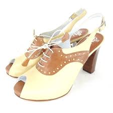Die halbschuhe sind dunkelblau, getragen Trumans Damen Pumps Sandaletten Schuhe Braun Budapester Muster Leder Np 235 Neu First1fashion