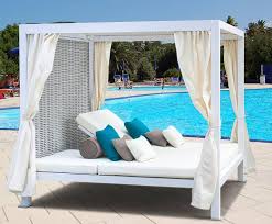 Summon outdoor wicker rattan sunbrella daybed, canvas tuscanby lexmod. Buy Online New And Comfort Daytona Resin Rattan Outdoor Furniture Daybed Alitools