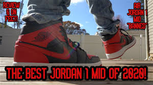 The Best Jordan 1 Mid Of 2020 Air Jordan 1 Mid Banned Review On Feet Youtube
