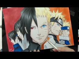 Sasuke s or how to draw naruto vs sasuke rasengan vs chidori. Half Face Naruto Vs Sasuke Drawing Novocom Top