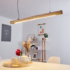 Holzbalken Lampe Mit Lichtleiste In 2020 Holzbalken Lampe Lampe Holzlampe