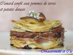 Le chef henri amestoy vous régale avec un croustillant confit de canard accompagné de pommes de terre sautées.**** les détails de la recette ****ingrédients. Confit De Canard A La Patates Douces Et Pommes De Terres Macaronette Et Cie