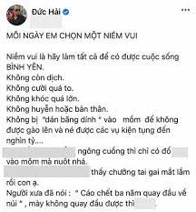 Trên trang cá nhân, nghệ sĩ đức hải chia sẻ, anh đọc báo mới biết tình hình nhưng liên lạc qua tin nhắn không thấy nghệ sĩ anh tú trả lời khiến nghệ sĩ anh tú được phong danh hiệu nghệ sĩ ưu tú năm 2001 và nghệ sĩ nhân dân năm 2016. NsÆ°t Ä'á»©c Háº£i Gay Pháº«n Ná»™ Vi Chá»­i Bá»›i Tá»¥c TÄ©u Hanh Ä'á»™ng Báº¥t Ngá» Sau Ä'o Cang Ä'ang Chu Y Moli Star