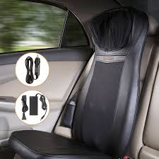 Skg Shiatsu Massage Full Back Seat Cover With Remote Heated And Adjustable Intensity Kneading Massager Therapy Soft Massagi Seat Cover Back Seat Covers Seating