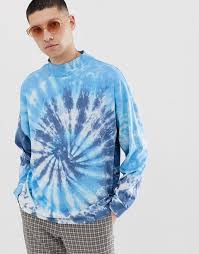 *price varies with size and color. Asos Design T Shirt Manches Longues Oversize Effet Tie Dye Delave En Spirale Bleu Bleu From Asos On 21 Buttons