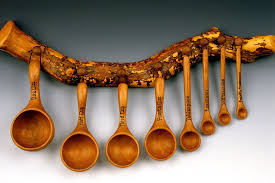 Wood Measuring Cups Calibrated Handcrafted Measuring Cups Wood Kitchen Utensils Wooden Spoons Copper Measuring Cups
