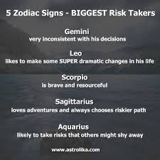 5 Zodiac Signs Biggest Risk Takers Zodiac Signs Horoscope Vedic Horoscope