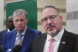 U.S. Education Secretary Miguel Cardona talks shop about shop class at CCRI  • Rhode Island Current