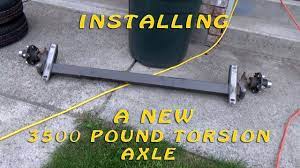 Turned out it was cheaper to make up a complete new axle wi. How To Build A Diy Travel Trailer Part 84 Install 3500 Lb Flexride Torsion Axle Youtube