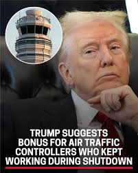 Trump proposes bonuses for air traffic controllers