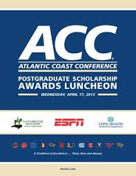 2013 ACC Postgraduate Scholars Luncheon Program by Atlantic Coast  Conference
