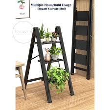Steel folding portable 4 delxo lightweight aluminum woodgrain 3 step ladder folding step stool stepladders home and kitchen. Locaupin The Mini 3 Steps Stool Portable Sturdy Non Slip Lightweight Foldable Ladder For Home Kitchen Household Closet Lazada Ph