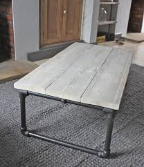 Perfect for display or storage in a living room, den or family room. Casey White Washed Reclaimed Scaffolding Boards Coffee Table With Dark Steel Pipe Frame By Urban Grain In Coffee Tables