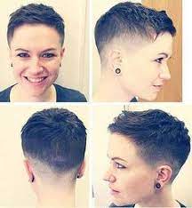 A lot of older women get their hair cut shorter, in a way that's easier to manage, to style, and to wash. Hair Androgynous Lesbian Dyke Haircuts Pixie Hair Short Hair Woman Tomboy