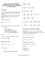 Check spelling or type a new query. Bab Xviii Notasi Sigma Barisan Deret Dan Induksi Matematika 18 Notasi Sigma Barisan Deret Dan Induksi Matematika