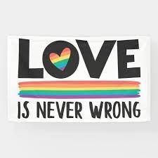 Love Is Never Wrong Rainbow Lgbtq Pride Month Banner Zazzle Com Pride Quotes Lgbtq Quotes Lgbtq Pride