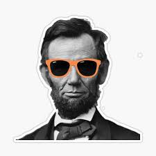 Raving Abe" Sticker for Sale by aribluestein