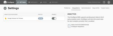 You'll be asked to connect your google analytics account. Onesignal Integrates With Google Analytics For Firebase