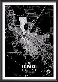 El Paso Texas Map With Coordinates New Mexico Map Texas Map Art El Paso Texas