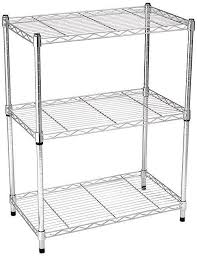 Kitchen Storage Shelf Stainless Steel Chrome 3 Tier Shelves Cooking Rack Cart Unbranded Steel Storage Rack Kitchen Storage Shelves Overhead Garage Storage