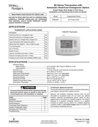 I have three hvac systems in my home, all 2 year old lennox units that came with my home. White Rodgers 1f83 0471 Operating Instructions Manualzz